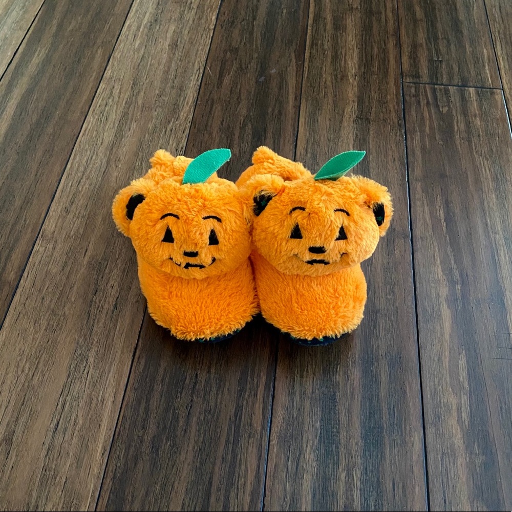 Build A Bear Pumpkin Slippers size L 1-2 - Picture 4 of 13